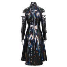 Load image into Gallery viewer, CT210 Patent leather strappy zipper long coat
