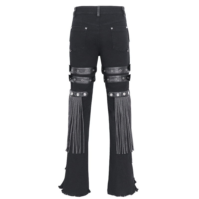 PT247 Punk ripped tassel men pants – Devil Fashion Official