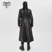 Load image into Gallery viewer, CT26901 Punk pleated leather long coat
