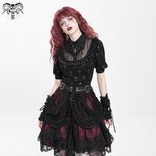 Load image into Gallery viewer, TT22201 Black Cross pattern Printed Short Sleeve T-Shirt
