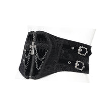 Load image into Gallery viewer, AS205 Gothic coffin-shaped jacquard velvet waist belt CORSET
