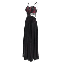 Load image into Gallery viewer, ESKT05902 Red Women Rose cutout waist strapless dress
