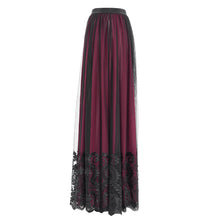 Load image into Gallery viewer, ESKT05602 red Gothic floral embroidered skirt
