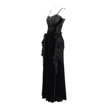 Load image into Gallery viewer, ESKT064 Gothic Rose Tassel Slip Dress
