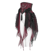 Load image into Gallery viewer, ECST013 Paisley Jacquard Black and Red Belt
