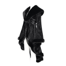 Load image into Gallery viewer, ECT02301  Cashmere diamond check fleece collar Gothic jacket
