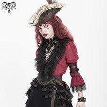 Load image into Gallery viewer, SHT09602 Red Gothic daily life Long Sleeve women Shirts
