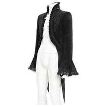 Load image into Gallery viewer, CT250 Gothic vertical velvet swallowtail jacket
