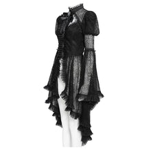 Load image into Gallery viewer, ESHT01901 Stand-Collar Gothic Lace Shirt with Irregular Dot Pattern
