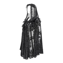 Load image into Gallery viewer, ECA023 Gothic velvet pattern hooded small cape

