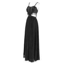 Load image into Gallery viewer, ESKT05901 Black Rose cutout waist strapless dress
