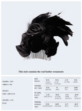 Load image into Gallery viewer, AS001 Devil fashion headwear sexy women Gothic black roses feather hairpin
