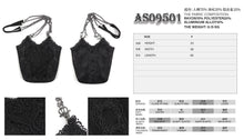 Load image into Gallery viewer, AS09501 black Gothic chain shoulder bag
