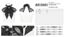 Load image into Gallery viewer, AS15401 Black Gothic Court Style Cameo Lace Bow Tie
