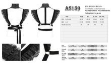 Load image into Gallery viewer, AS159 Shoulder ruffled lace-up maid body harness
