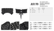 Load image into Gallery viewer, AS170 Gothic lace up belt with chain
