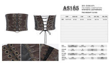 Load image into Gallery viewer, AS185 Steampunk brush-off leather men corset
