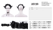 Load image into Gallery viewer, AS190 Black devil horn women cosplay hairpin headband
