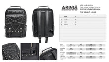 Load image into Gallery viewer, AS208 Punk inverted five-pointed star leather backpack
