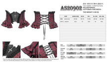 Load image into Gallery viewer, AS20902 new arrival black and red women Gothic rose zipper jacquard lace corset
