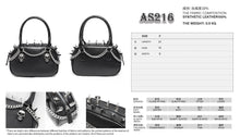 Load image into Gallery viewer, AS216 Punk horn nail chain decorated small square handbag
