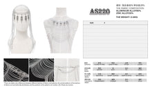Load image into Gallery viewer, AS220 Punk long and wide headdress chain tassel
