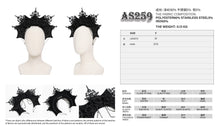Load image into Gallery viewer, AS259 Rose Queen Halo Gothic Crown Headband
