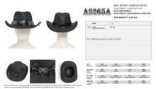 Load image into Gallery viewer, AS265A Punk cowboy hat with long and short metal spikes
