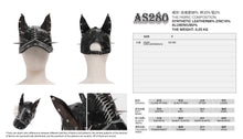 Load image into Gallery viewer, AS280 Cracked PU Doberman Cap with Mixed-Length Spikes
