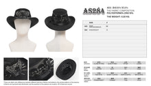 Load image into Gallery viewer, AS284 Punk Skull Lace-Trimmed Cowboy Hat
