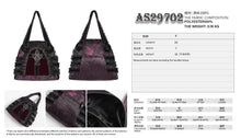 Load image into Gallery viewer, AS29702 Wine Small Gothic-style pleated-pattern handbag
