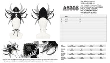 Load image into Gallery viewer, AS305 Halloween Antler and Antelope Horn Headband with Rose and Crescent Moon Accents
