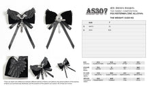 Load image into Gallery viewer, AS307 Gothic Bow Hair Clip with Small Wings
