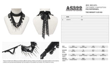 Load image into Gallery viewer, AS322 Gothic necklace with delicate chain and lace detailing
