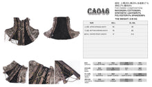 Load image into Gallery viewer, CA046 Steampunk brown zipper up tie-dye ripped knitted collar for women
