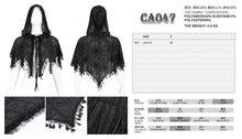 Load image into Gallery viewer, CA047 Women Gothic Flocked Spider Web Hooded Shawl
