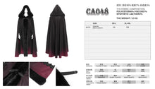 Load image into Gallery viewer, CA048 Gothic black and red gradient long shawl
