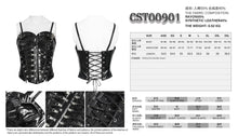 Load image into Gallery viewer, CST00901 Black Punk-Style Glossy Leather Strapless Corset
