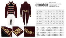 Load image into Gallery viewer, CT20802 wine Embroidered Stand Collar Tuxedo Men&#39;s Dress Jacket
