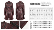 Load image into Gallery viewer, CT21302 RED Irregular rubberized faux leather contrasting stripe coat
