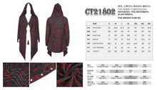 Load image into Gallery viewer, CT21802 Red punk hooded knitted men&#39;s jacket
