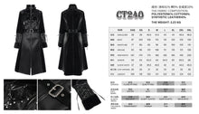 Load image into Gallery viewer, CT240 Punk turtleneck long sleeve wool coat
