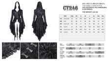 Load image into Gallery viewer, CT246 Gothic Women Flared Sleeves Tie-dyed flocked hooded cardigan jacket
