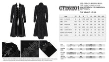 Load image into Gallery viewer, CT26201 Black Gothic paisley jacquard fleece long coat
