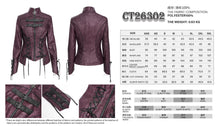 Load image into Gallery viewer, CT26302 Red Pleated Faux Leather Punk Jacket
