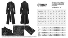 Load image into Gallery viewer, CT267 Thick twill chain-embellished punk long coat
