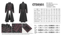 Load image into Gallery viewer, CT26901 Punk pleated leather long coat
