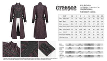 Load image into Gallery viewer, CT26902 Punk pleated leather long coat
