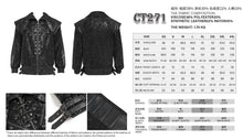 Load image into Gallery viewer, CT271 Punk snake-print leather jacket
