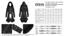 Load image into Gallery viewer, CT272 Punk long curly hooded snake-print leather jacket

